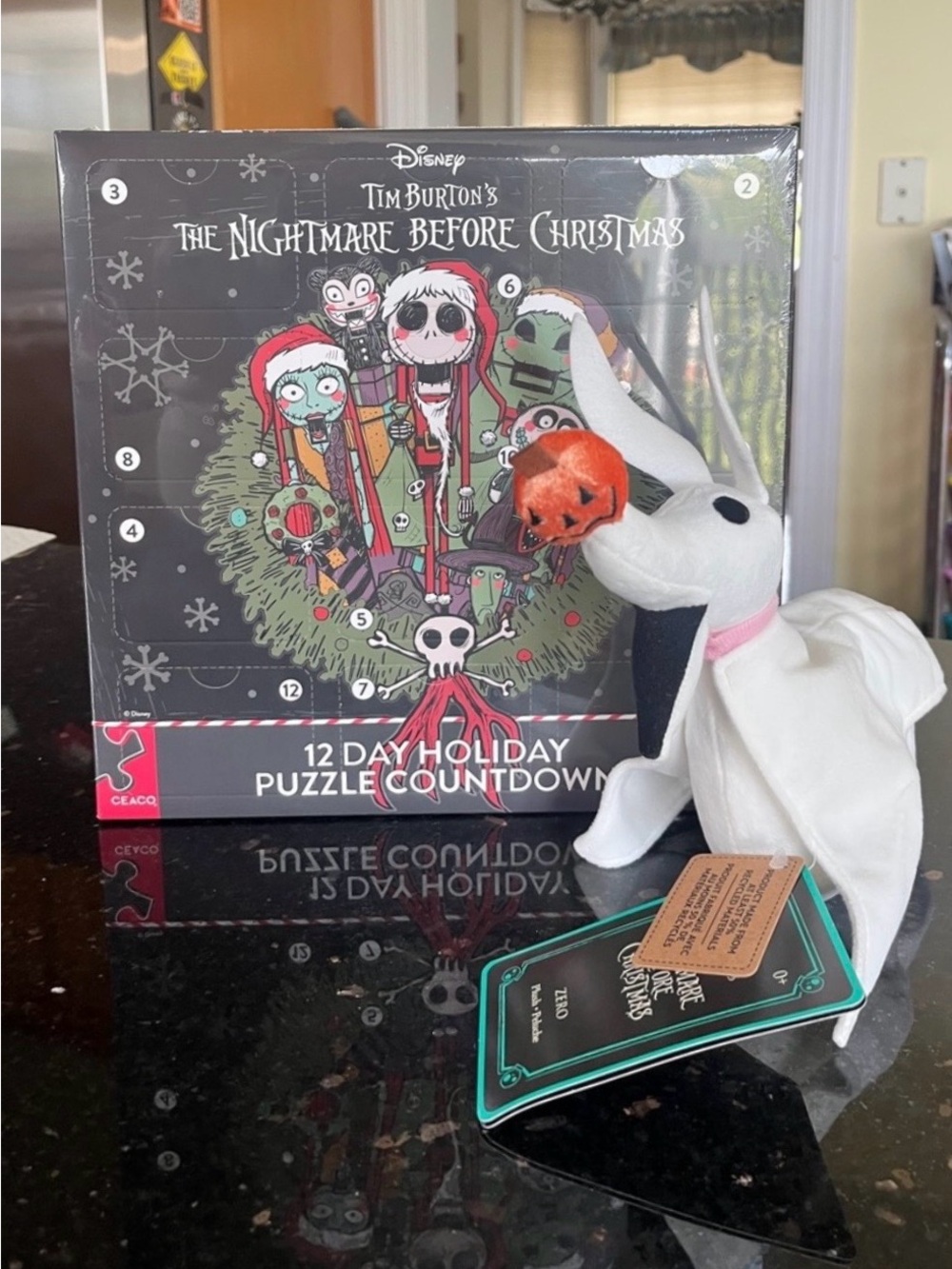 Nightmare Before Christmas Bundle: 12 Days of Puzzles & 7” Zero Plush - Disney